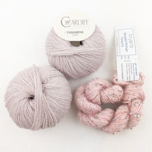 Load image into Gallery viewer, Windowpane Cowl (Short & Stout Version) Knitting Kit | Cardiff Cashmere Small, Artyarns Beaded Mohair and Sequins & Knitting Pattern (#291)