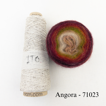 Load image into Gallery viewer, Shibui Spectrum Scarf Knitting Kit | Ito Kinu, Artyarns Mohair Ombre &amp; Knitting Pattern
