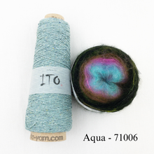 Load image into Gallery viewer, Shibui Spectrum Scarf Knitting Kit | Ito Kinu, Artyarns Mohair Ombre & Knitting Pattern
