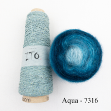 Load image into Gallery viewer, Shibui Spectrum Scarf Knitting Kit | Ito Kinu, Artyarns Mohair Ombre & Knitting Pattern