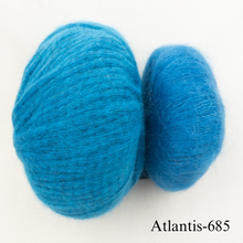 Load image into Gallery viewer, Daydreamer Cardigan Knitting Kit | Juniper Moon Beatrix & Rowan Kidsilk Haze or Lana Grossa Setasuri