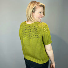 Load image into Gallery viewer, Peacock Tee Knitting Kit | Cascade Ultra Pima Cotton
