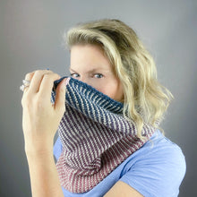 Load image into Gallery viewer, Linen Stitch Cowl Knitting Kit | Madelinetosh Pashmina, Freia Handpaints Superwash Merino Silk Sport & Knitting Pattern (#228)