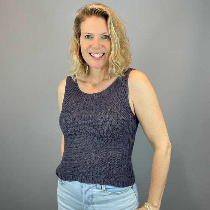 Slanting Slip-On Tank | Lana Grossa Solo Lino