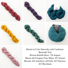 Load image into Gallery viewer, Ranunculus Knitting Kit | Dream in Color Smooshy with Cashmere, Rowan Kidsilk Haze & Manos del Uruguay Fino Minis