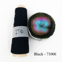 Load image into Gallery viewer, Shibui Spectrum Scarf Knitting Kit | Ito Kinu, Artyarns Mohair Ombre &amp; Knitting Pattern
