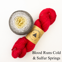 Load image into Gallery viewer, Linen Stitch Cowl Knitting Kit | Madelinetosh Pashmina, Freia Handpaints Superwash Merino Silk Sport & Knitting Pattern (#228)