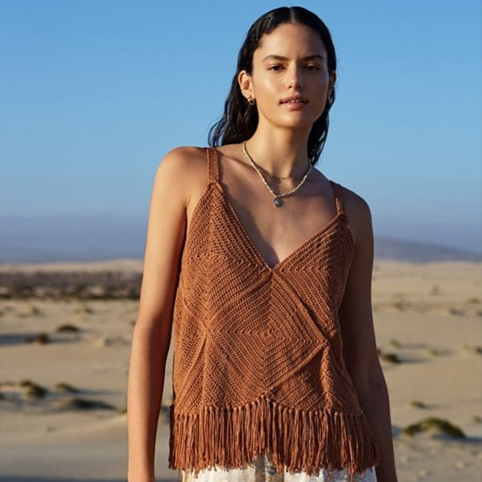 Bohemian Tank Crochet Kit | Lana Grossa Solo Lino & Crochet Pattern (19-06)