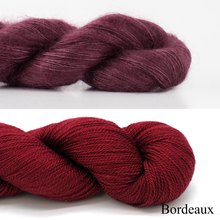 Load image into Gallery viewer, Spectrum Knitting Kit | Madelinetosh Tosh Silk Cloud, Tosh Lunar & Knitting Pattern