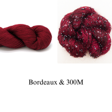 Load image into Gallery viewer, Windowpane Cowl (Short & Stout Version) Knitting Kit | Shibui Lunar, Artyarns Beaded Mohair and Sequins & Knitting Pattern (#291)