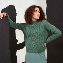 Load image into Gallery viewer, Cabled Pullover Knitting Kit | Lang Yarns Malou Light & Knitting Pattern (269-40)