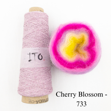 Load image into Gallery viewer, Shibui Spectrum Scarf Knitting Kit | Ito Kinu, Artyarns Mohair Ombre & Knitting Pattern
