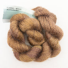 Load image into Gallery viewer, A brown skein of Colinton Lace yarn on a white background.