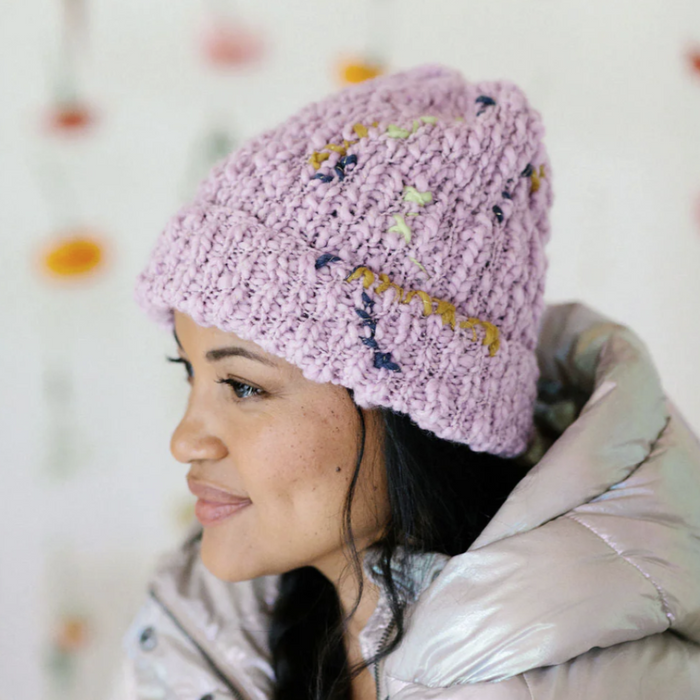Come As You Are Beanie Knitting Kit | Knit Collage Spun Cloud Light & Knitting Pattern