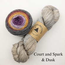 Load image into Gallery viewer, Linen Stitch Cowl Knitting Kit | Madelinetosh Pashmina, Freia Handpaints Superwash Merino Silk Sport & Knitting Pattern (#228)