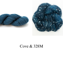 Load image into Gallery viewer, Windowpane Cowl (Short & Stout Version) Knitting Kit | Shibui Lunar, Artyarns Beaded Mohair and Sequins & Knitting Pattern (#291)