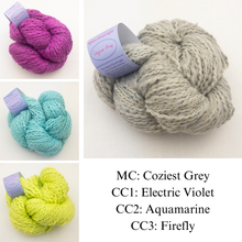Load image into Gallery viewer, Floribunda Cardi Knitting Kit | Knit Collage Spun Cloud Light & Knitting Pattern