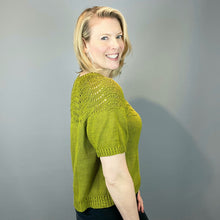 Load image into Gallery viewer, Peacock Tee Knitting Kit | Cascade Ultra Pima Cotton