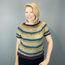 Load image into Gallery viewer, Stripes Pullover Knitting Kit | Madelinetosh Pashmina