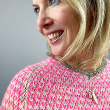 Load image into Gallery viewer, V-Neck Stranded Top Knitting Kit | Artyarns Cashmere Ombré