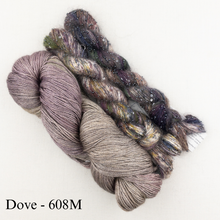 Load image into Gallery viewer, Windowpane Cowl (Long & Twisted Version) Knitting Kit | Hand Maiden Camelspin, Artyarns Beaded Mohair and Sequins & Knitting Pattern (#291)
