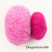 Load image into Gallery viewer, Daydreamer Cardigan Knitting Kit | Juniper Moon Beatrix & Rowan Kidsilk Haze or Lana Grossa Setasuri