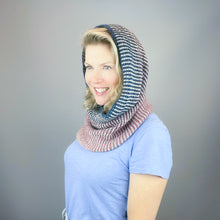 Load image into Gallery viewer, Linen Stitch Cowl Knitting Kit | Madelinetosh Pashmina, Freia Handpaints Superwash Merino Silk Sport & Knitting Pattern (#228)