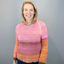 Load image into Gallery viewer, V-Neck Stranded Top Knitting Kit | Artyarns Cashmere Ombré