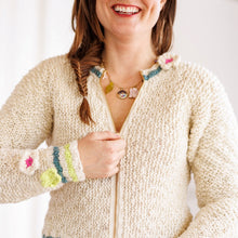 Load image into Gallery viewer, Floribunda Cardi Knitting Kit | Knit Collage Spun Cloud Light & Knitting Pattern