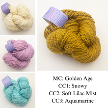 Load image into Gallery viewer, Floribunda Cardi Knitting Kit | Knit Collage Spun Cloud Light & Knitting Pattern