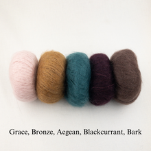 Load image into Gallery viewer, Kidsilk Haze Scarf Knitting Kit | Rowan Kidsilk Haze & Knitting Pattern (#158)