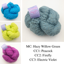 Load image into Gallery viewer, Floribunda Cardi Knitting Kit | Knit Collage Spun Cloud Light & Knitting Pattern
