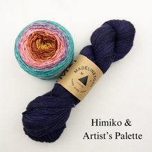 Load image into Gallery viewer, Linen Stitch Cowl Knitting Kit | Madelinetosh Pashmina, Freia Handpaints Superwash Merino Silk Sport & Knitting Pattern (#228)