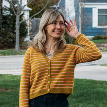 Load image into Gallery viewer, Honey Petal Cardigan Knitting Kit | Queensland United