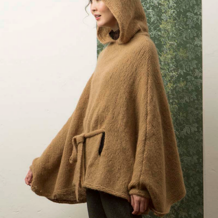 Hooded Cape Knitting Kit | Lang Yarns Malou Light & Knitting Pattern (990-25)