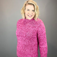 Load image into Gallery viewer, Marble Sweater Knitting Kit | Juniper Moon Beatrix & Katia Alpaca Silver