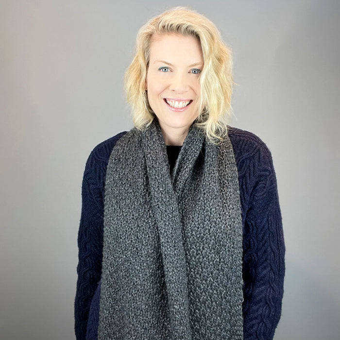 Little Boxes Scarf Knitting Kit | Plymouth Viento & Knitting Pattern (#353B)