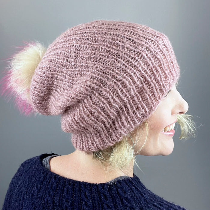 Malou Slouchy Hat Knitting Kit | Lang Yarns Malou Light & Knitting Pattern (#402)