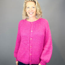 Load image into Gallery viewer, Daydreamer Cardigan Knitting Kit | Juniper Moon Beatrix & Rowan Kidsilk Haze or Lana Grossa Setasuri