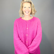 Load image into Gallery viewer, Daydreamer Cardigan Knitting Kit | Juniper Moon Beatrix & Rowan Kidsilk Haze or Lana Grossa Setasuri