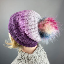 Load image into Gallery viewer, Broken Rib Beanie Knitting Kit | Freia Handpaints Superwash Merino Silk Sport & Knitting Pattern (#370)