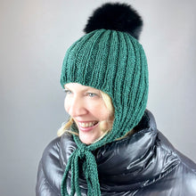 Load image into Gallery viewer, The Cozy Earflap Hat Knitting Kit | Queensland Kathmandu DK & Knitting Pattern (#403)