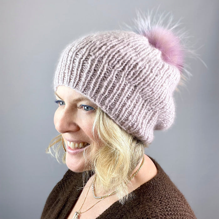 Spirit Ribbed Beanie Knitting Kit | Trendsetter Yarns Spirit & Knitting Pattern (#409)