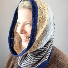 Load image into Gallery viewer, Cashmere Three Color Patterned Cowl Knitting Kit | Lang Yarns Cashmere Premium & Knitting Pattern (#410)