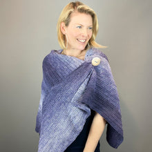 Load image into Gallery viewer, Krista Wrap Crochet Kit | Freia Superwash Merino Silk Sport & Crochet Pattern (#390)