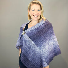 Load image into Gallery viewer, Krista Wrap Crochet Kit | Freia Superwash Merino Silk Sport & Crochet Pattern (#390)