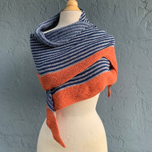 Load image into Gallery viewer, Off-Center Striped Shawlette Knitting Kit | Queensland United & Knitting Pattern (#293)