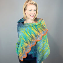 Load image into Gallery viewer, Kauni Effektgarn Wiggle Wrap Knitting Kit | Kauni Effektgarn &amp; Knitting Pattern
