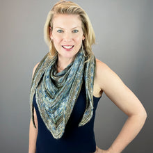 Load image into Gallery viewer, Tidepools Shawlette Knitting Kit | Artyarns Ensemble, Merino Cloud, & Knitting Pattern (#414)