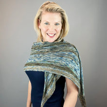 Load image into Gallery viewer, Tidepools Shawlette Knitting Kit | Artyarns Ensemble, Merino Cloud, & Knitting Pattern (#414)
